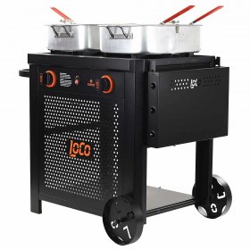 Loco Cookers Propane Dual Burner Fry Cart