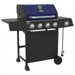 Expert Grill 4 Burner with Side Burner Propane Gas Grill in Blue