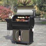 Z GRILLS ZPG-700D 2020 Upgrade Wood Pellet Grill & Smoker, 8 in 1 BBQ Grill Auto Temperature Control, inch Cooking Area, 700 sq in Bronze