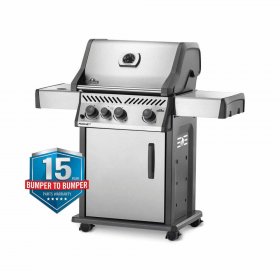 Napoleon Rogue XT 425 Propane Gas Grill with Infrared Side Burner, Stainless Steel