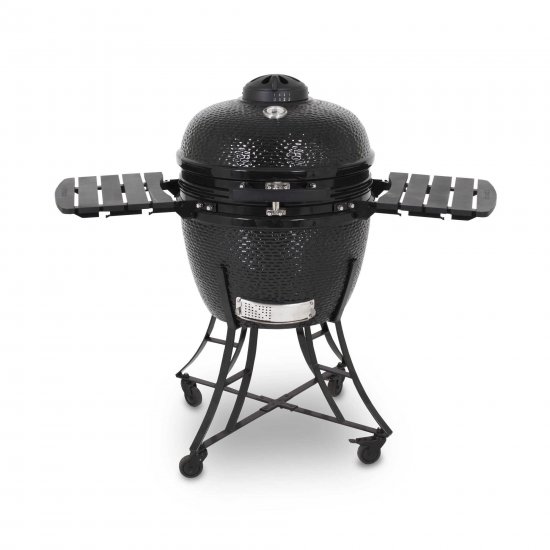 Pit Boss Kamado 24\" Ceramic Kamado Black Grill with Side Shelves,71240