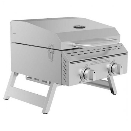 Expert Grill 2 Burner Tabletop Propane Gas Grill in Stainless Steel