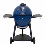 Char-Griller 31" Sapphire Blue Charcoal Kamado Grill with Triple Wall Steel