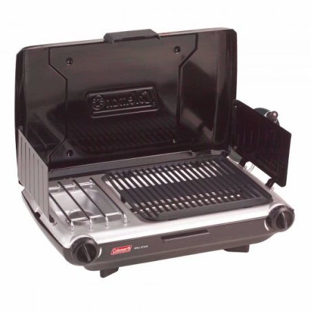 Coleman Tabletop Propane Gas Camping 2-in-1 Grill/Stove, 2-Burner