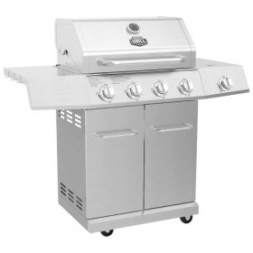Expert Grill 4 Burner with Side Burner Propane Gas Grill in Stainless Steel