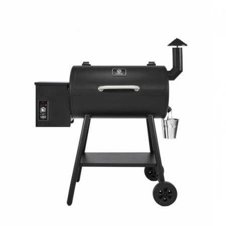 Z GRILLS ZPG-5502H 8 in 1 BBQ Pellet Grill Smoker w/ Digital Temp Control, Black