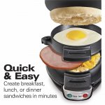 Hamilton Beach Breakfast Sandwich Maker, Black (25477)