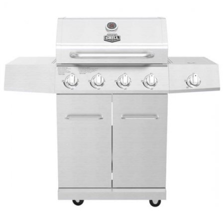 Expert Grill 4 Burner with Side Burner Propane Gas Grill in Stainless Steel