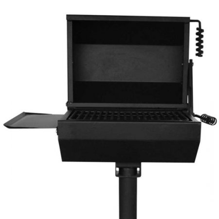 Titan Great Outdoors Covered Park Grill with Shelf 390 Square in. Heavy Duty