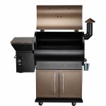 Z Grills ZPG-700D Wood Pellet Grill & Smoker 700 sq in 8 in 1 BBQ Auto Temperature 2020 Model Cover included in Bronze