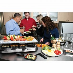 Swissmar Stelvio 8 Person Stone Raclette Party Grill - Stainless