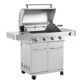 Monument Grills 17842 Stainless Steel 4 Burner Propane Gas Grill with Rotisserie