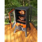 Pit Boss 2 Series Gas Vertical Smoker, 542Sq in. Wood Chip Smoker, Red