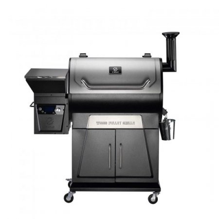 Z Grills Wood Pellet Grill BBQ Smoker Digital Control with Cover Silver ZPG-700D4E