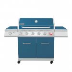 Royal Gourmet GA6402B 6-Burner BBQ Liquid Gas Grill with Sear Burner and Side Burner, 74,000 BTU, Cabinet Style Grill for Outdoor Camping and Backyard Cooking, Blue