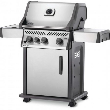 Napoleon Rogue XT 425 Propane Gas Grill with Infrared Side Burner, Stainless Steel