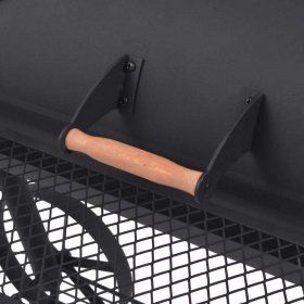 BBQ Charcoal Smoker with Bottom Shelf Black Heavy XXL