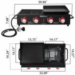 Royal Gourmet GD4002T 4-Burner Portable Gas Grill