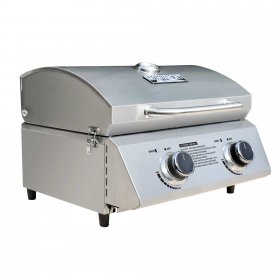 Monument Grills 19 in. 2-Burner Tabletop Grill in Stainless