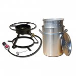 King Kooker #5012- Boiling and Steaming Cooker Package with 50 Qt. Pot & Steam Basket
