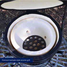 Titan Great Outdoors Kamado Grill 10" Ceramic Tabletop Compact Charcoal