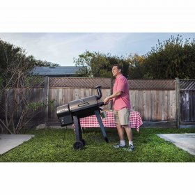 Z Grills ZPG-450A Upgrade Model Wood Pellet Grill & Smoker, 8 in 1 BBQ Grill Auto Temperature Control, 450 sq Inch Deal, Bronze & Black Cover Included