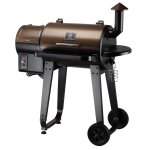 Z Grills ZPG-450A Upgrade Model Wood Pellet Grill & Smoker, 8 in 1 BBQ Grill Auto Temperature Control, 450 sq Inch Deal, Bronze & Black Cover Included