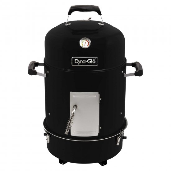 Dyna-Glo Compact Charcoal Analog Bullet Vertical Smoker - High Gloss Black