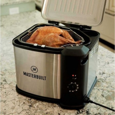 Masterbuilt 10 Liter XL Electric Fryer, Boiler, Steamer in Silver