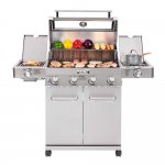 Monument Grills Clearview Lid 4 Burner with Side Sear Burner Propane Gas Grill