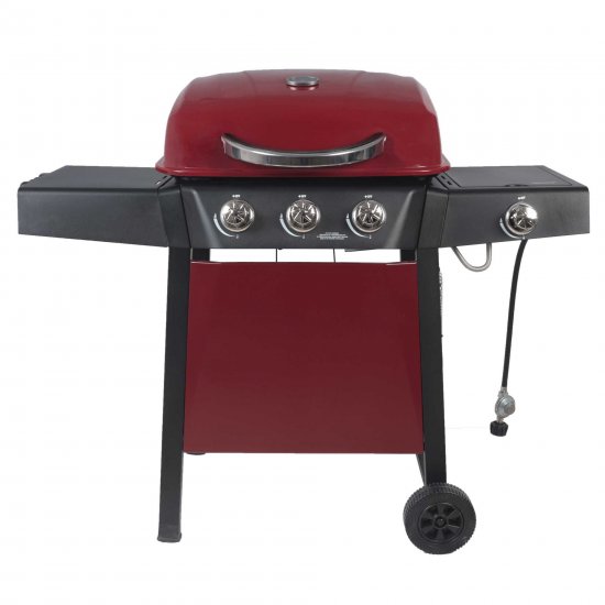 RevoAce 3-Burner Gas Grill with Side Burner, Red Sedona, GBC1729WRS