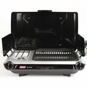 Coleman Tabletop Propane Gas Camping 2-in-1 Grill/Stove, 2-Burner
