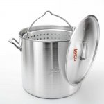 Loco Cookers 80 Quart Propane Boiling Kit with Twist and Steam, Stainless Steel