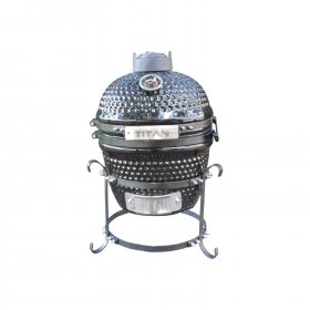Titan Great Outdoors Kamado Grill 10" Ceramic Tabletop Compact Charcoal