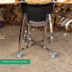 Titan Great Outdoors Kamado Grill 15" Ceramic Charcoal Cookout Self Cleaning