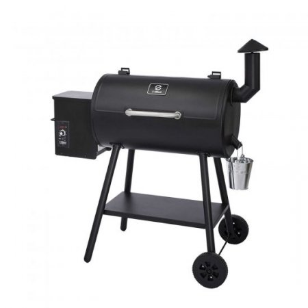 Z GRILLS ZPG-5502H 8 in 1 BBQ Pellet Grill Smoker w/ Digital Temp Control, Black