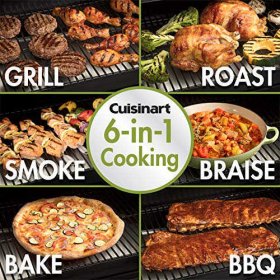 Cuisinart Bonus Cover Included uisinart CPG-6000 Grill & Smoker, 51 Inch, Deluxe Wood Pellet Grill and Smoker