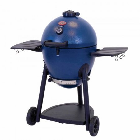 Char-Griller 31" Sapphire Blue Charcoal Kamado Grill with Triple Wall Steel