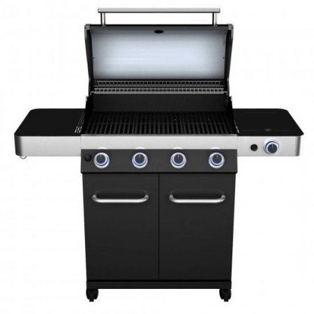 Monument Grills 4 Burner Black Propane Gas Grill with Grill Thermometer