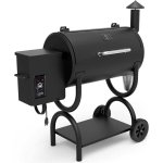 Z GRILLS ZPG-550B 590 sq. in. Wood Pellet Grill and Smoker 7-in-1 BBQ Black