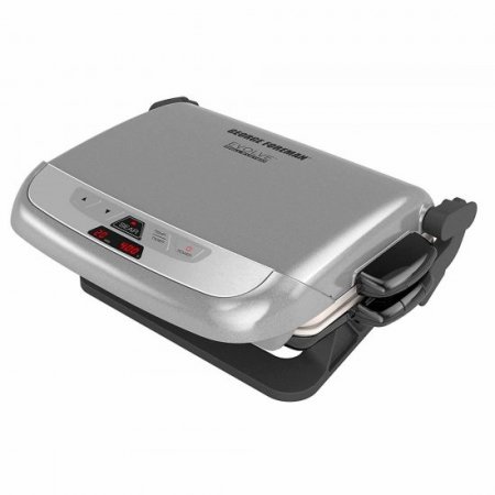 George Foreman Evolve Grill With Waffle Plates And Ceramic Grill Plates - Platinum