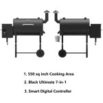 Z GRILLS 550B Wood Pellet Grill & Smoker 8 in 1 BBQ Grill Auto Temperature Control, 550 sq Inch Deal, Black