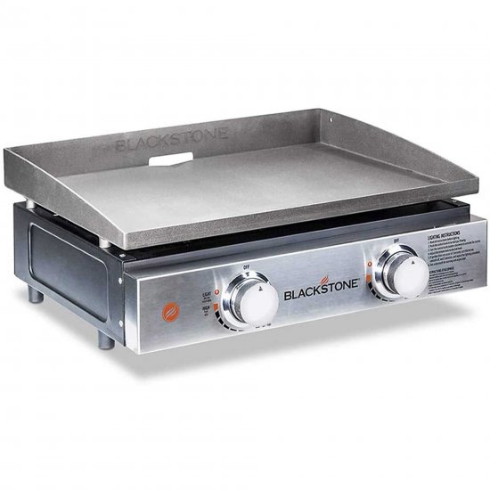 Blackstone 1666 Tabletop Griddle with Stainless Steel Front Plate - 22\"