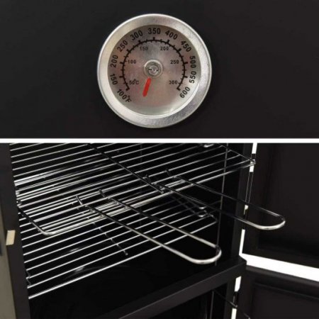 vidaXL Smoker Oven 21.7"x18.7"x39.6" Steel