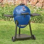 Char-Griller 31" Sapphire Blue Charcoal Kamado Grill with Triple Wall Steel