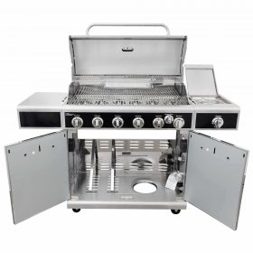 Kenmore 6 Burner Heavy Duty plus Side Burner and Rear Infrared Burner Gas Grill with Silk Screen Control Panel
