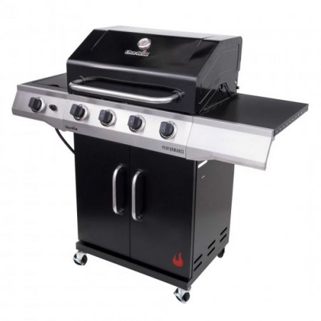 Char-Broil Performance 4-Burner Liquid Propane, (LP), Cabinet-Style Outdoor Gas Grill- Black