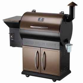 Z Grills ZPG-700D Wood Pellet Grill & Smoker 700 sq in 8 in 1 BBQ Auto Temperature 2020 Model Cover included in Bronze
