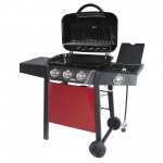 RevoAce 3-Burner Gas Grill with Side Burner, Red Sedona, GBC1729WRS