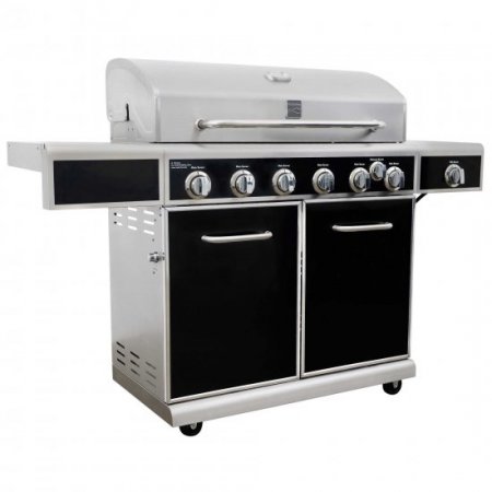 Kenmore 6 Burner Heavy Duty plus Side Burner and Rear Infrared Burner Gas Grill with Silk Screen Control Panel